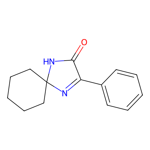 3-Phenyl-1,4-diazaspiro[4.5]dec-3-en-2-one structure