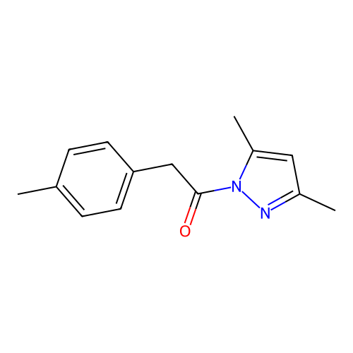 1-(3,5-Dimethylpyrazol-1-yl)-2-(4-methylphenyl)ethanone structure