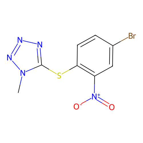 5-((4-Bromo-2-nitrophenyl)thio)-1-methyl-1h-tetrazole structure