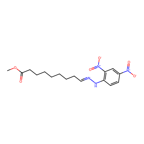 Methyl 9-[(2,4-dinitrophenyl)hydrazinylidene]nonanoate structure