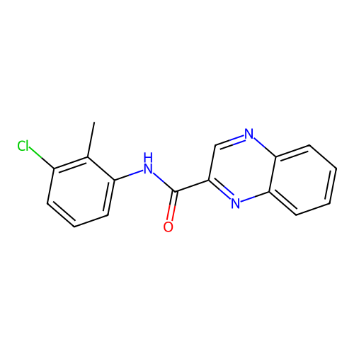 N-(3-chloro-2-methylphenyl)quinoxaline-2-carboxamide structure