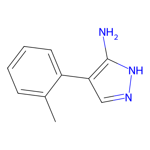 4-(2-Methyl-phenyl)-2H-pyrazol-3-ylamine structure