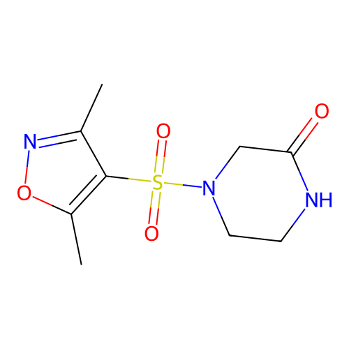 4-[(3,5-Dimethyl-1,2-oxazol-4-yl)sulfonyl]piperazin-2-one structure