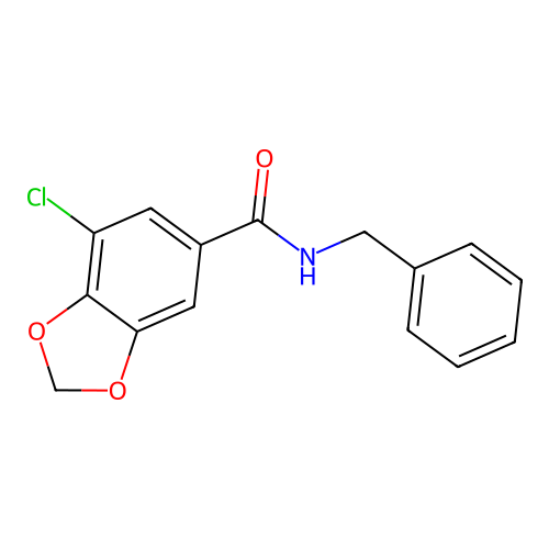 N-Benzyl-7-chlorobenzo[d][1,3]dioxole-5-carboxamide structure