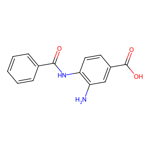 Benzoic acid, 3-amino-4-(benzoylamino)- structure