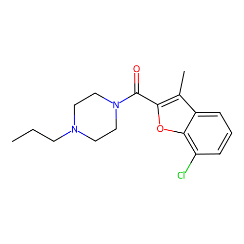 (7-Chloro-3-methyl-1-benzofuran-2-yl)(4-propylpiperazin-1-yl)methanone structure
