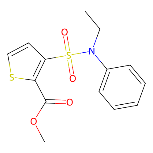 Methyl 3-[ethyl(phenyl)sulfamoyl]thiophene-2-carboxylate structure