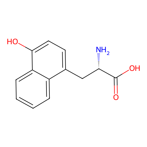(2S)-2-amino-3-(4-hydroxynaphthalen-1-yl)propanoic acid structure