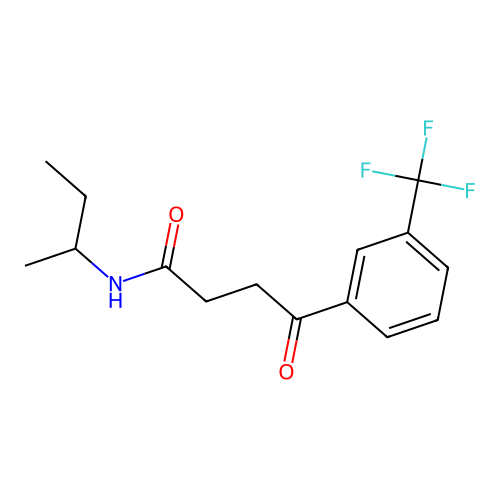 Propionamide, N-sec-butyl-3-(m-(trifluoromethyl)benzoyl)- structure