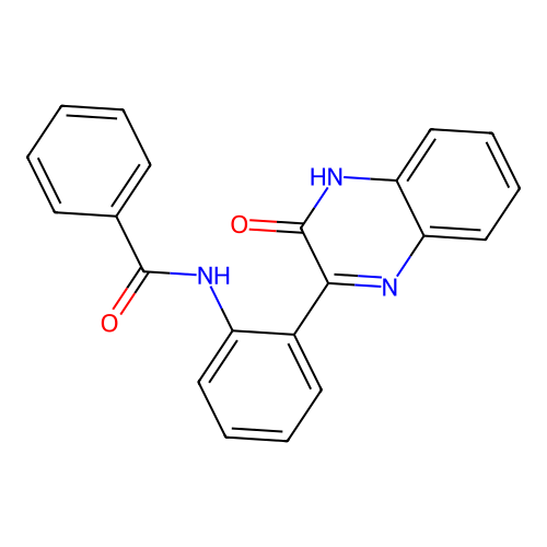 N-(2-(3-Hydroxy-2-quinoxalinyl)phenyl)benzamide structure