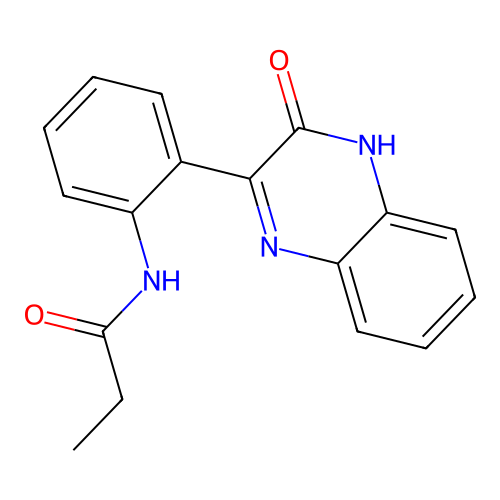 N-[2-(3-oxo-3,4-dihydroquinoxalin-2-yl)phenyl]propanamide structure