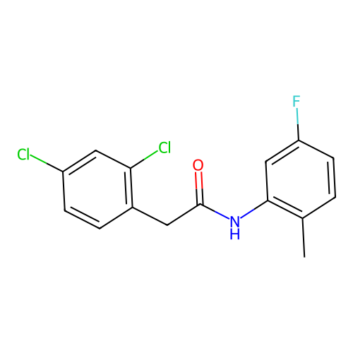 2,4-Dichloro-N-(5-fluoro-2-methylphenyl)benzeneacetamide structure