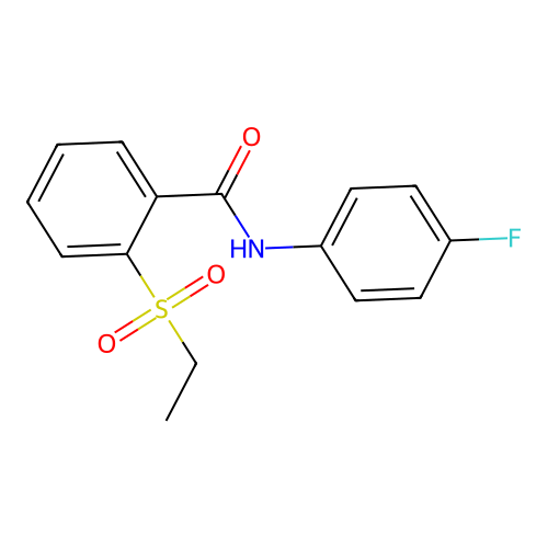 2-(ethylsulfonyl)-N-(4-fluorophenyl)benzamide structure