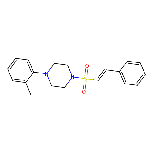 1-(2-Methylphenyl)-4-(2-phenylethenesulfonyl)piperazine structure