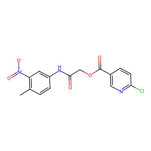 [2-(4-Methyl-3-nitroanilino)-2-oxoethyl] 6-chloropyridine-3-carboxylate structure