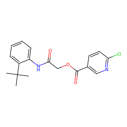 [(2-Tert-butylphenyl)carbamoyl]methyl 6-chloropyridine-3-carboxylate structure