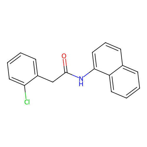 2-(2-chlorophenyl)-N-naphthalen-1-ylacetamide structure