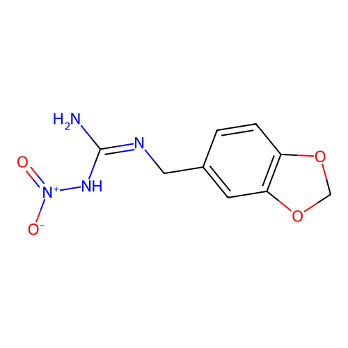 2-(1,3-Benzodioxol-5-ylmethyl)-1-nitroguanidine structure