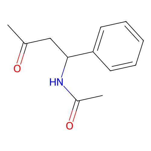 N-(3-oxo-1-phenylbutyl)acetamide structure
