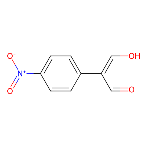 (2Z)-3-Hydroxy-2-(4-nitrophenyl)acrylaldehyde structure