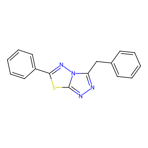 1,2,4-Triazolo(3,4-b)(1,3,4)thiadiazole, 6-phenyl-3-(phenylmethyl)- structure