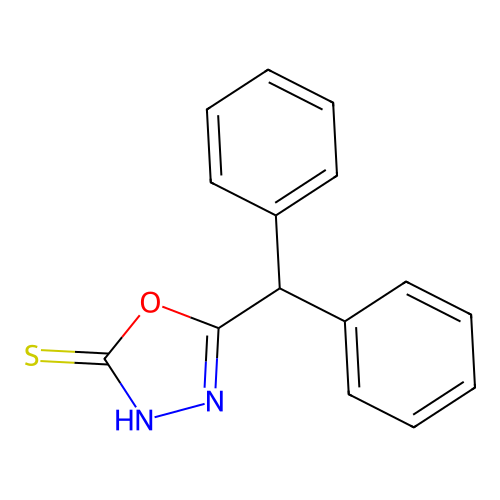 5-Benzhydryl-1,3,4-oxadiazole-2-thiol structure