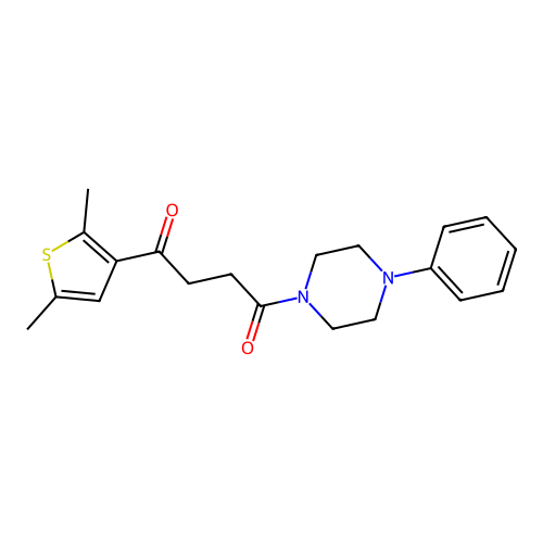 1-(2,5-Dimethylthiophen-3-yl)-4-(4-phenylpiperazin-1-yl)butane-1,4-dione structure