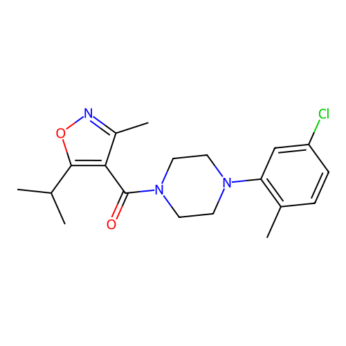 Methanone, [4-(5-chloro-2-methylphenyl)-1-piperazinyl][3-methyl-5-(1-methylethyl)-4-isoxazolyl]- structure