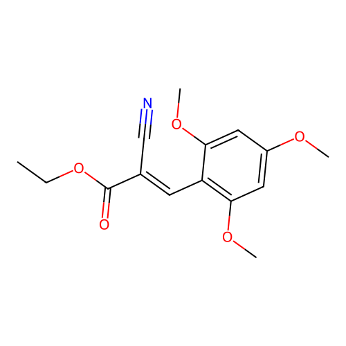 Ethyl 2-cyano-3-(2,4,6-trimethoxyphenyl)prop-2-enoate structure