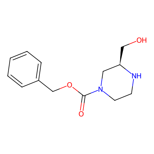 (S)-Benzyl 3-(hydroxymethyl)piperazine-1-carboxylate structure