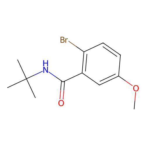 2-Bromo-N-(1,1-dimethylethyl)-5-methoxybenzamide structure