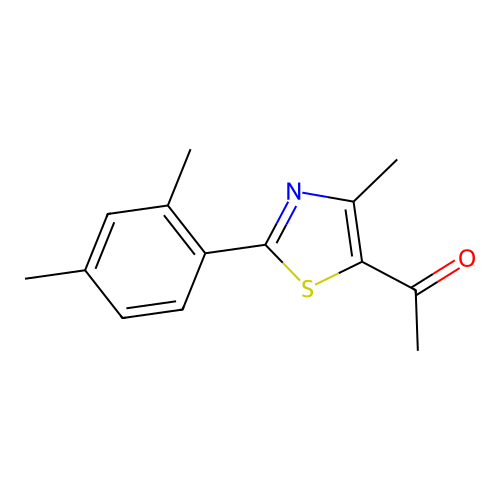 1-[2-(2,4-Dimethylphenyl)-4-methylthiazol-5-yl]ethanone structure