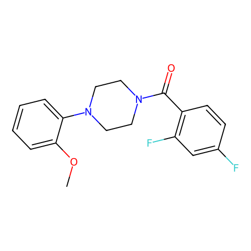 (2,4-Difluorophenyl)-[4-(2-methoxyphenyl)piperazin-1-yl]methanone structure