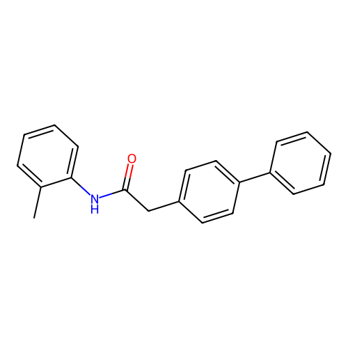 N-(2-methylphenyl)-2-(4-phenylphenyl)acetamide structure