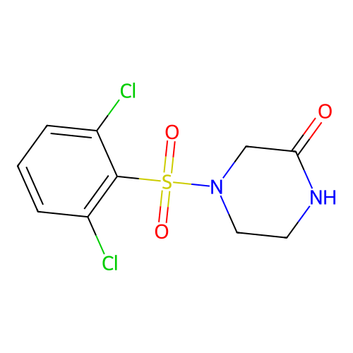 4-((2,6-Dichlorophenyl)sulfonyl)piperazin-2-one structure