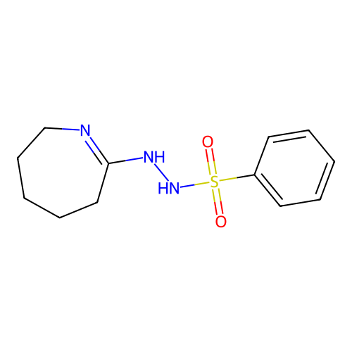 N'-(3,4,5,6-tetrahydro-2H-azepin-7-yl)benzenesulfonohydrazide structure