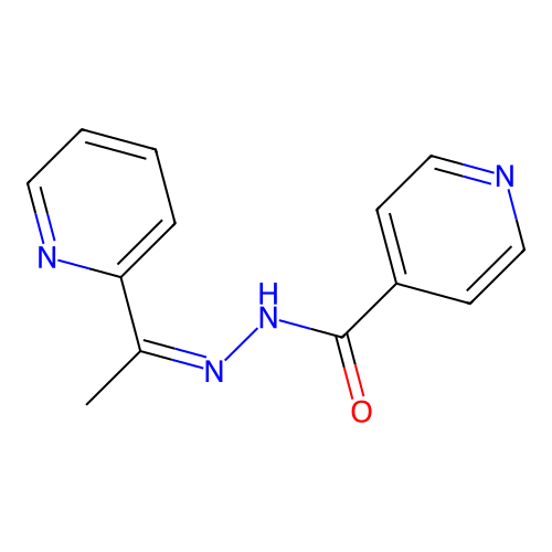 4-Pyridinecarboxylic acid, 2-(1-(2-pyridinyl)ethylidene)hydrazide structure