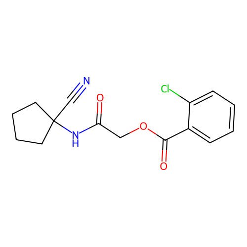 [(1-Cyanocyclopentyl)carbamoyl]methyl 2-chlorobenzoate structure