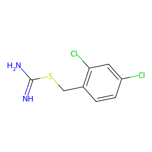 2,4-dichlorobenzyl carbamimidothioate structure