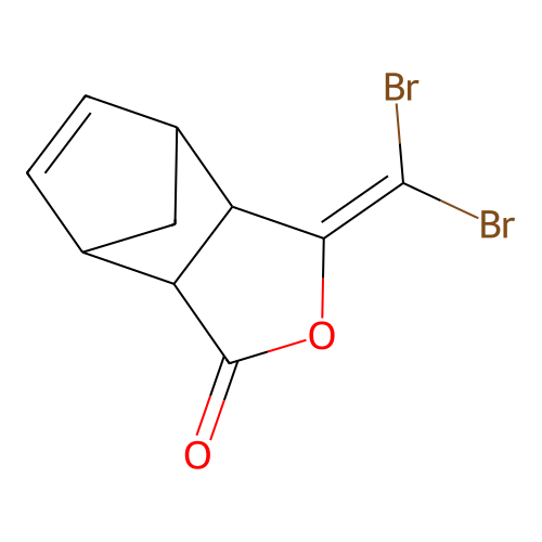 5-(Dibromomethylidene)-4-oxatricyclo[5.2.1.02,6]dec-8-en-3-one structure