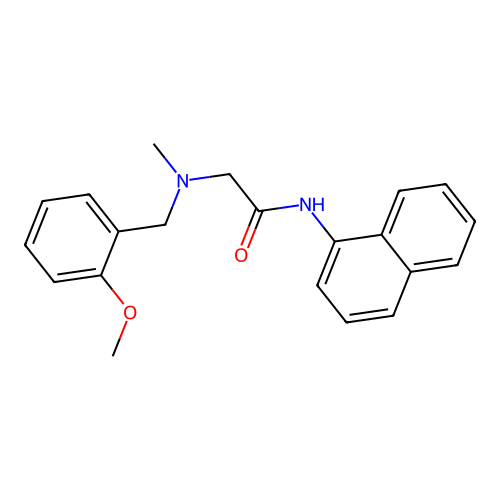 2-[(2-methoxyphenyl)methyl-methylamino]-N-naphthalen-1-ylacetamide structure