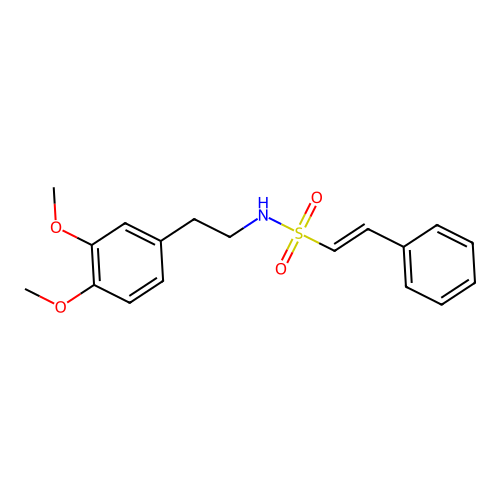 N-[2-(3,4-dimethoxyphenyl)ethyl]-2-phenylethene-1-sulfonamide structure