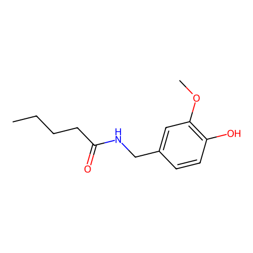 Pentanamide, N-((4-hydroxy-3-methoxyphenyl)methyl)- structure