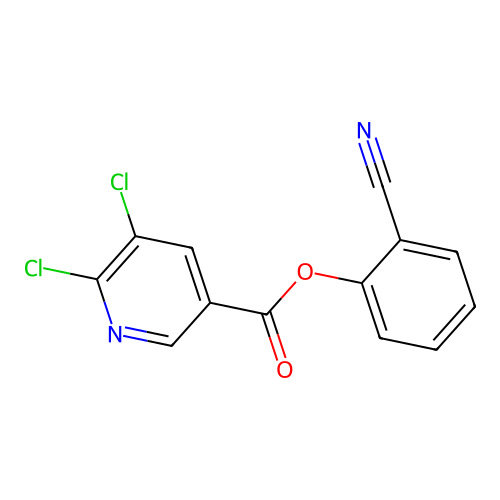 2-Cyanophenyl 5,6-dichloropyridine-3-carboxylate structure