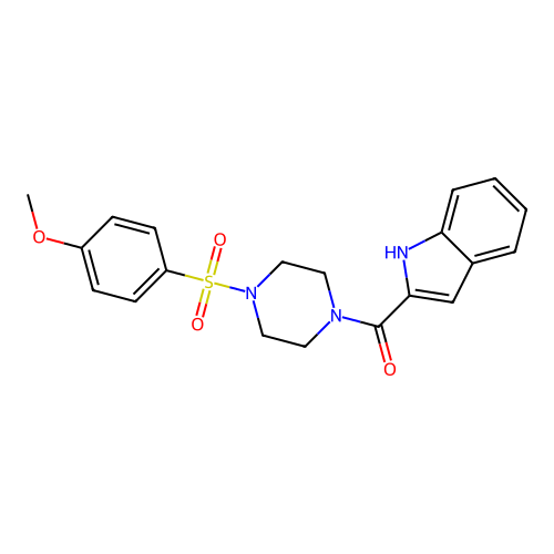 2-[4-(4-methoxybenzenesulfonyl)piperazine-1-carbonyl]-1H-indole structure