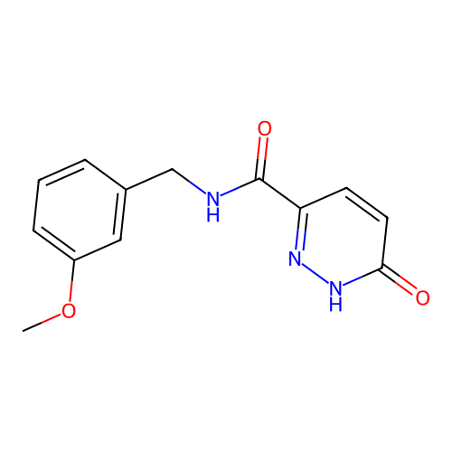 N-[(3-methoxyphenyl)methyl]-6-oxo-1H-pyridazine-3-carboxamide structure