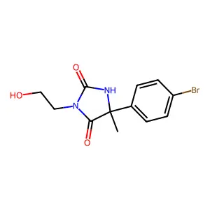 Hydantoin, 5-(p-bromophenyl)-3-(2-hydroxyethyl)-5-methyl- structure