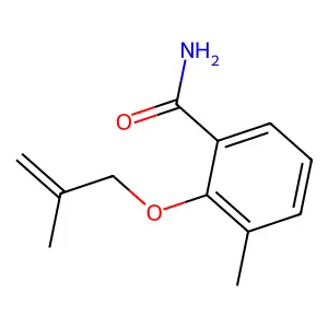 Benzamide, 3-methyl-2-((2-methylallyl)oxy)- structure