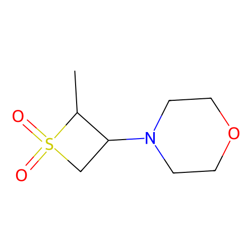 4-(2-Methyl-1,1-dioxidothietan-3-yl)morpholine structure