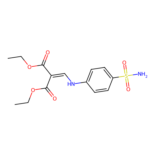 Diethyl 2-[(4-sulfamoylanilino)methylidene]propanedioate structure